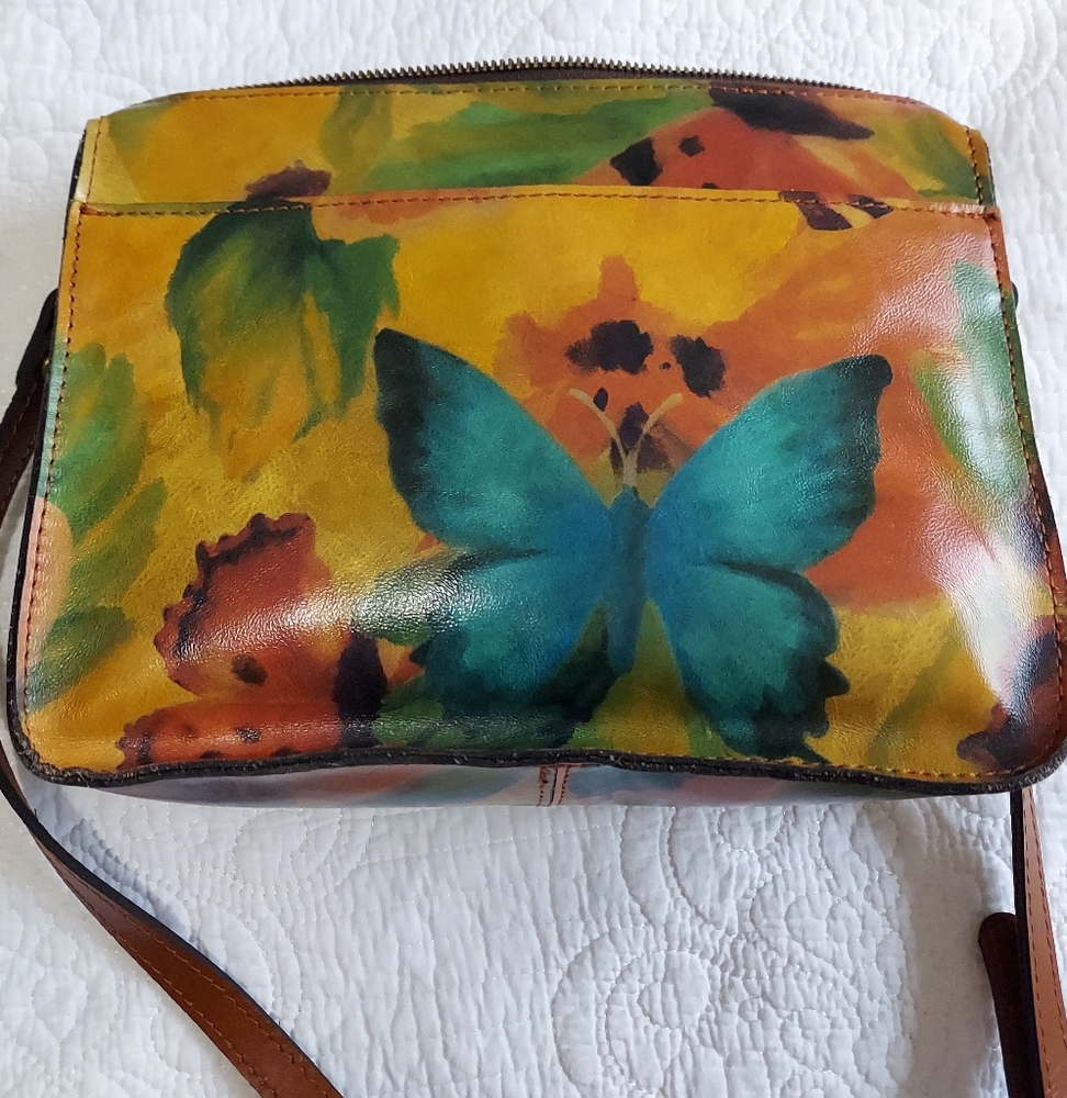 Patricia Nash Watercolor Butterfly Shoulder/Cross Body Bag - Picture 3 of 7